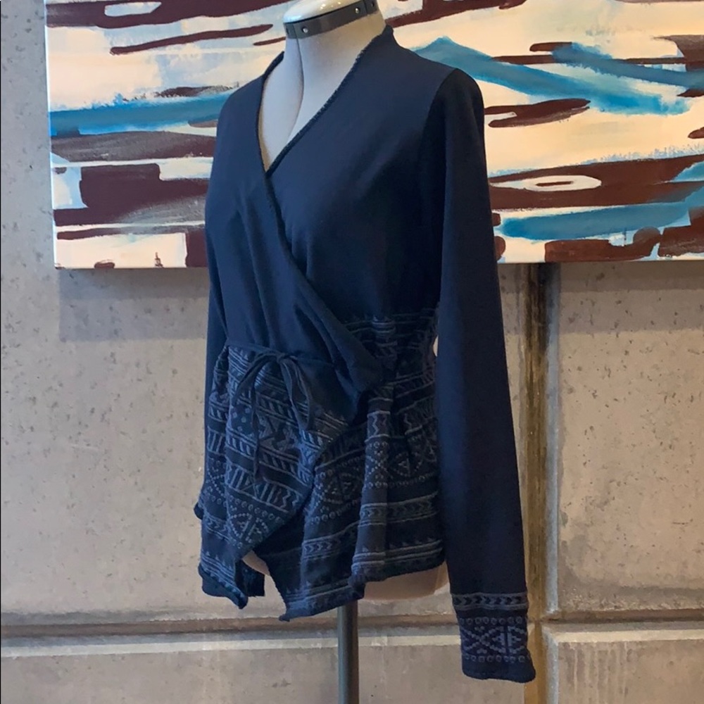 Lucky Brand Wrap Sweater Cardigan - Picture 9 of 15